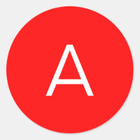 Letra roja monograma inicial profesional