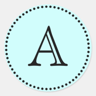 Pegatina Redonda Letras de monograma