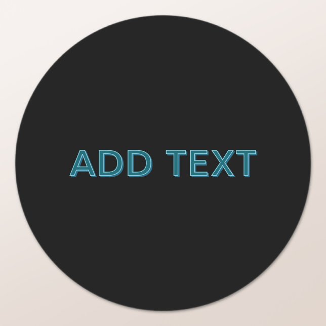 Pegatina Redonda Letras editables con sombra de caída (Subido por el creador)