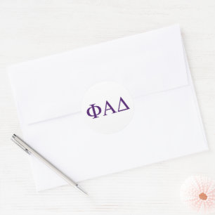 Pegatina Redonda Letras griegas de Phi Alpha Delta