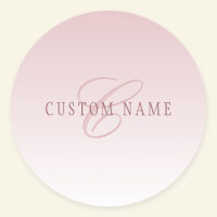 Letras y monograma elegantes | Rosa Ombre