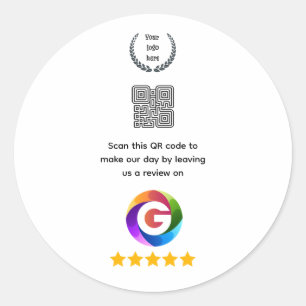 Pegatina Redonda Letrero de escritorio para reseñas de Google ped