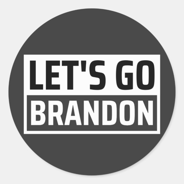 Pegatina Redonda let's go brandon (Anverso)