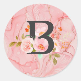 Pegatina Redonda Letter B