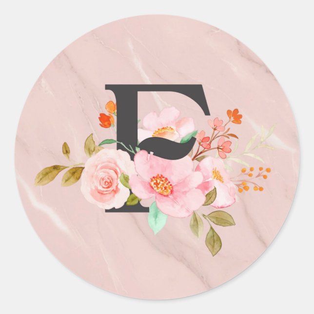 Pegatina Redonda Letter F (Anverso)