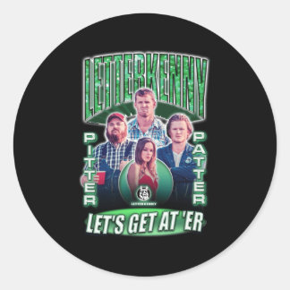 Pegatina Redonda Letterkenny Pitter Patter Collage