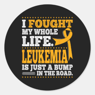 Pegatina Redonda Leucemia aguda Conciencia Leucemia Tee