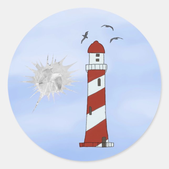 Pegatina Redonda Leuchtturm  (Anverso)