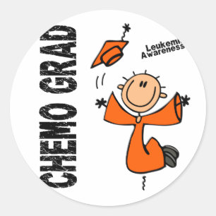 Pegatina Redonda Leukemia CHEMO GRAD 1