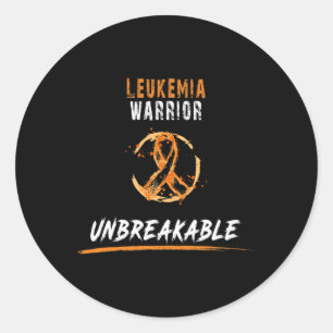 Pegatina Redonda Leukemia Guerrero Camisas Concienciación sobre Leu