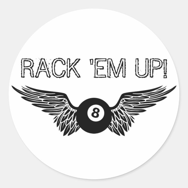 Pegatina Redonda ¡levántelos! bola de octavillas en vuelo (Anverso)