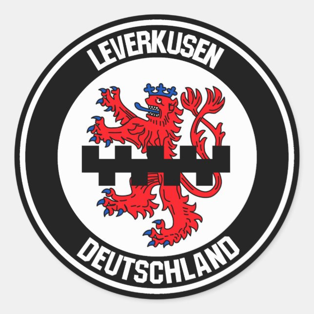 Pegatina Redonda Leverkusen Round Emblem (Anverso)
