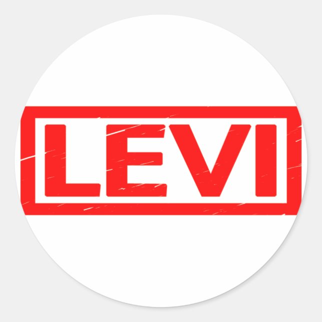 Pegatina Redonda Levi Stamp (Anverso)