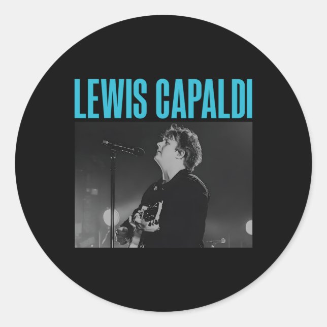 Pegatina Redonda Lewis Capaldi Â€"Live Photo (Anverso)