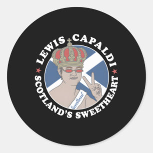 Pegatina Redonda Lewis Capaldi €"Scotland'S Sweethe