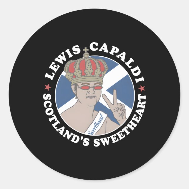 Pegatina Redonda Lewis Capaldi Â€"Scotland'S Sweethe (Anverso)