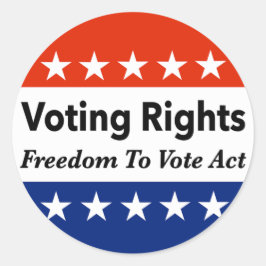 Pegatina Redonda Ley de derecho de voto