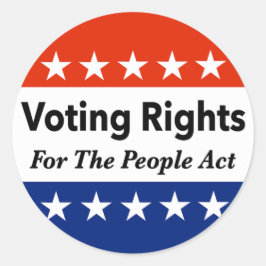 Pegatina Redonda Ley de derechos de voto para el pueblo