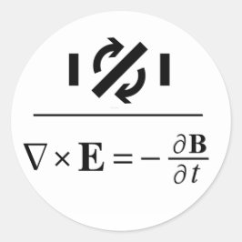 Pegatina Redonda Ley de Faraday