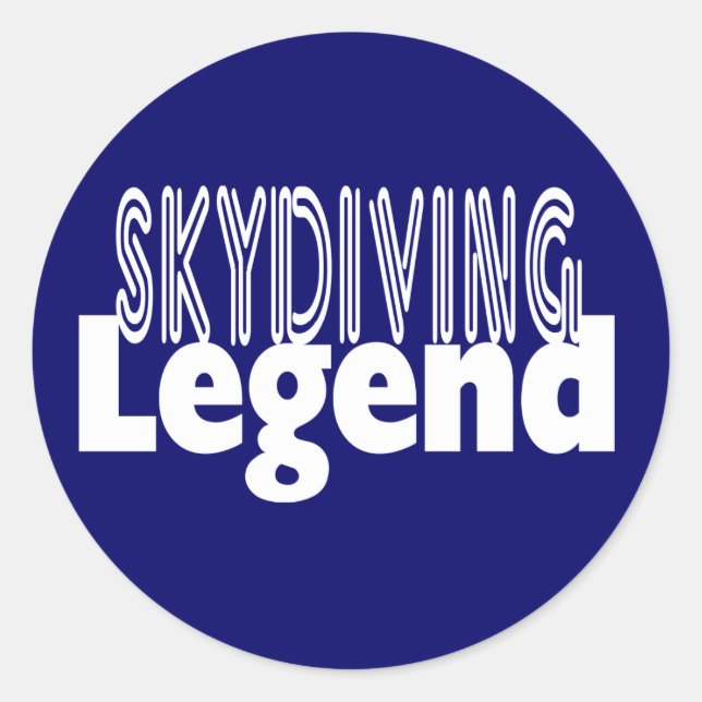 Pegatina Redonda Leyenda de buceo Sky (Anverso)