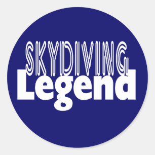 Pegatina Redonda Leyenda de buceo Sky