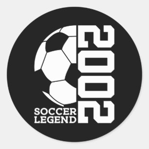Pegatina Redonda Leyenda de fútbol 2002