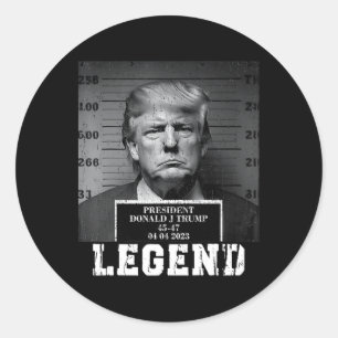Pegatina Redonda Leyenda del presidente de Trump 2024