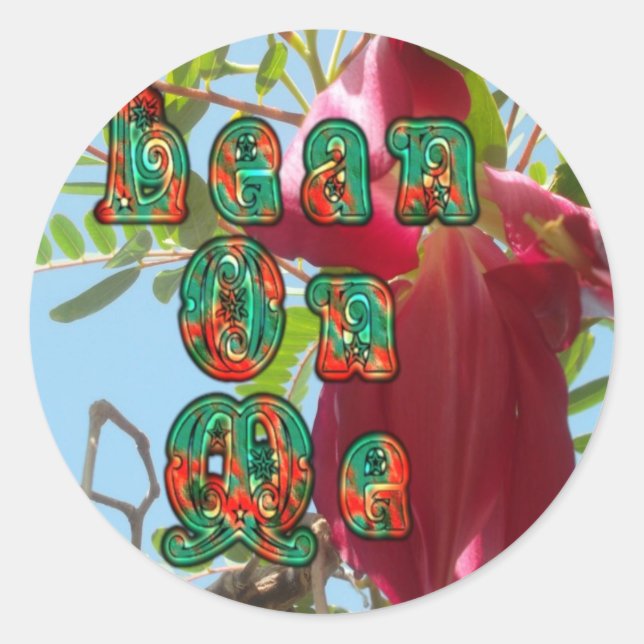 Pegatina Redonda Leyenda inspiradora Sobre Mí Impresión De Arte Flo (Anverso)