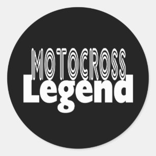 Pegatina Redonda Leyenda Motocross
