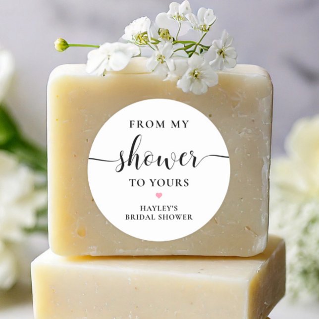 Pegatina Redonda Leyton De Mi Ducha A La Tuya Jabón (Subido por el creador)