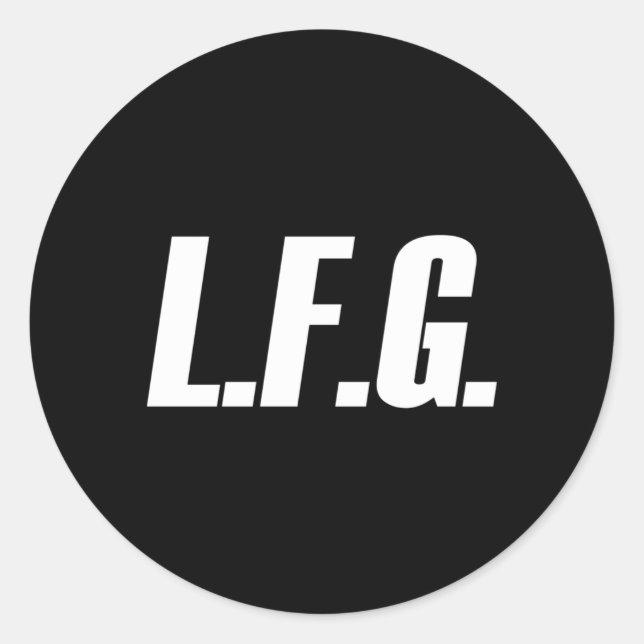 Pegatina Redonda Lfg Porque Vamos (Anverso)