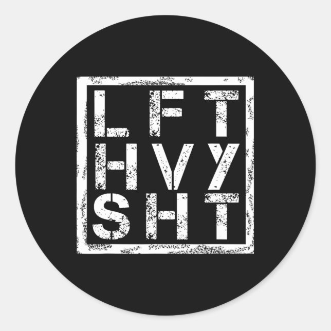 Pegatina Redonda Lft Hvy Sht - Levantar Heavy Shi... (Anverso)