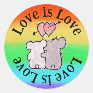 Pegatina Redonda LGBT Koala