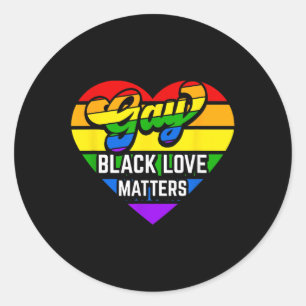 Pegatina Redonda Lgbtq Se Resistió Al Primer Orgullo Gay Amor Negro