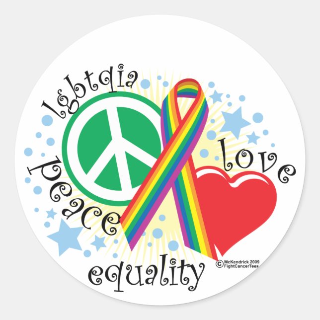 PEGATINA REDONDA LGBTQIA PLE (Anverso)