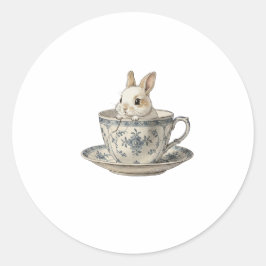 Pegatina Redonda L'heure du thé