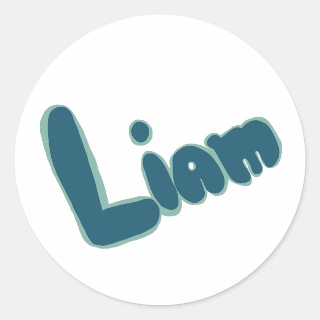 Pegatina Redonda Liam (Anverso)