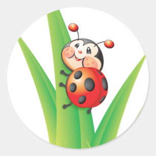 Pegatina Redonda Libby the Ladybug Sticker