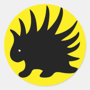 Pegatina Redonda Liberal Porcupine Sheet - M1
