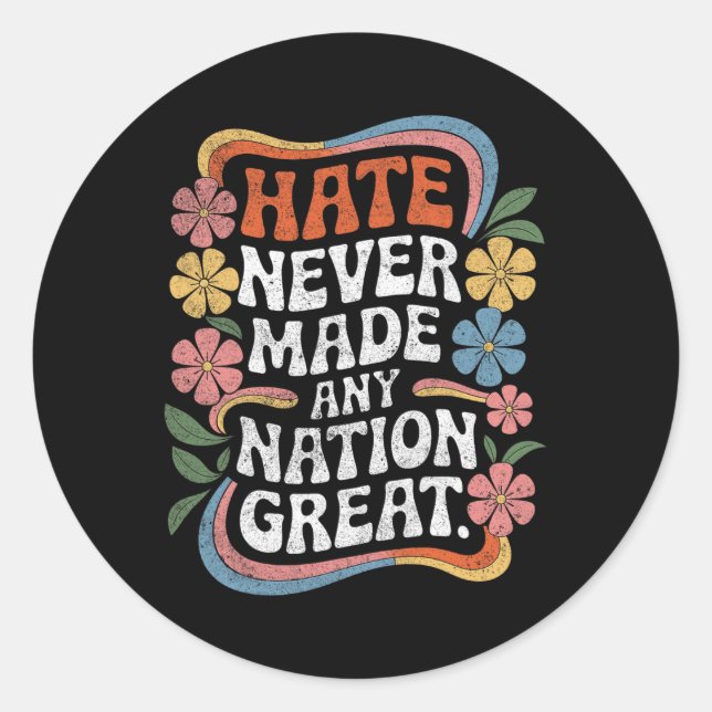 Pegatina Redonda Liberal presidente demócrata anti Trump (Anverso)