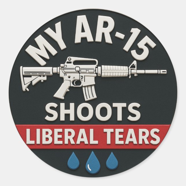 PEGATINA REDONDA LIBERAL TEARS STICKERS (Anverso)