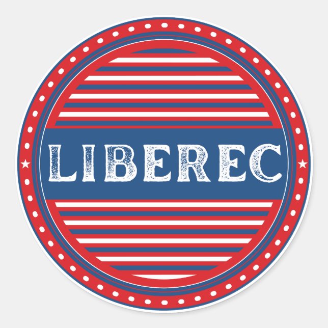 Pegatina Redonda Liberec City Pride Emblem – Czech Identity (Anverso)