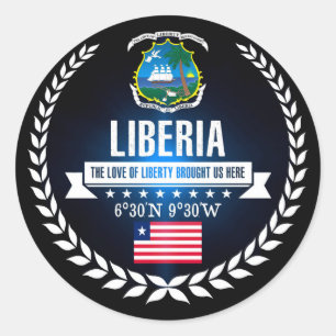 Pegatina Redonda Liberia