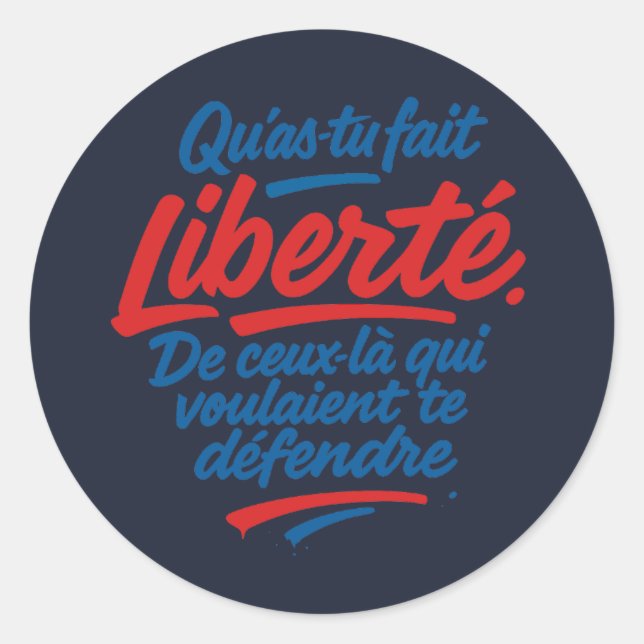 Pegatina Redonda Libertad (Anverso)
