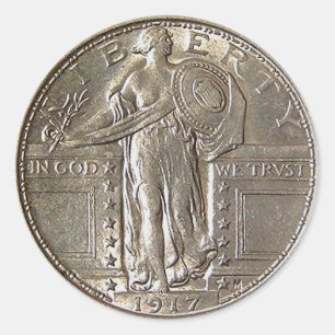 Pegatina Redonda Libertad 1917