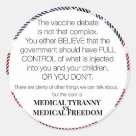 Pegatina Redonda Libertad médica