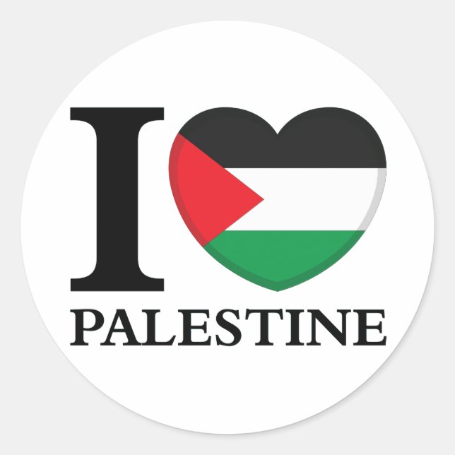 Pegatina Redonda Libertad Palestina Patrimonio de la Libertad Gaza  (Anverso)