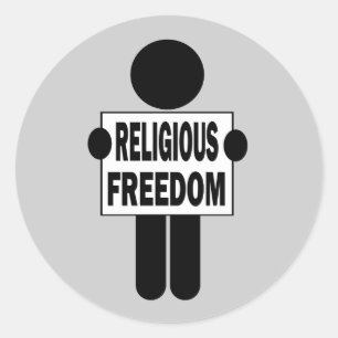 Pegatina Redonda Libertad religiosa