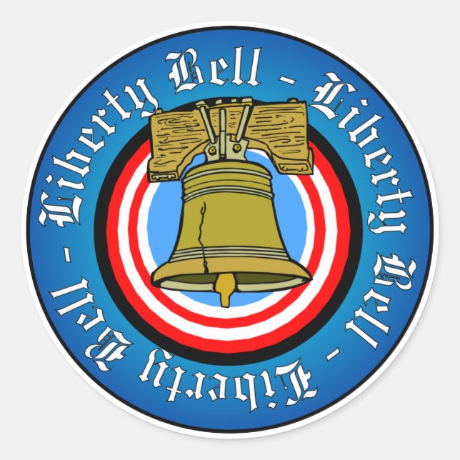 Pegatina Redonda Liberty Bell (Anverso)