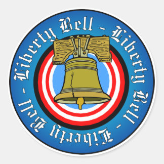 Pegatina Redonda Liberty Bell